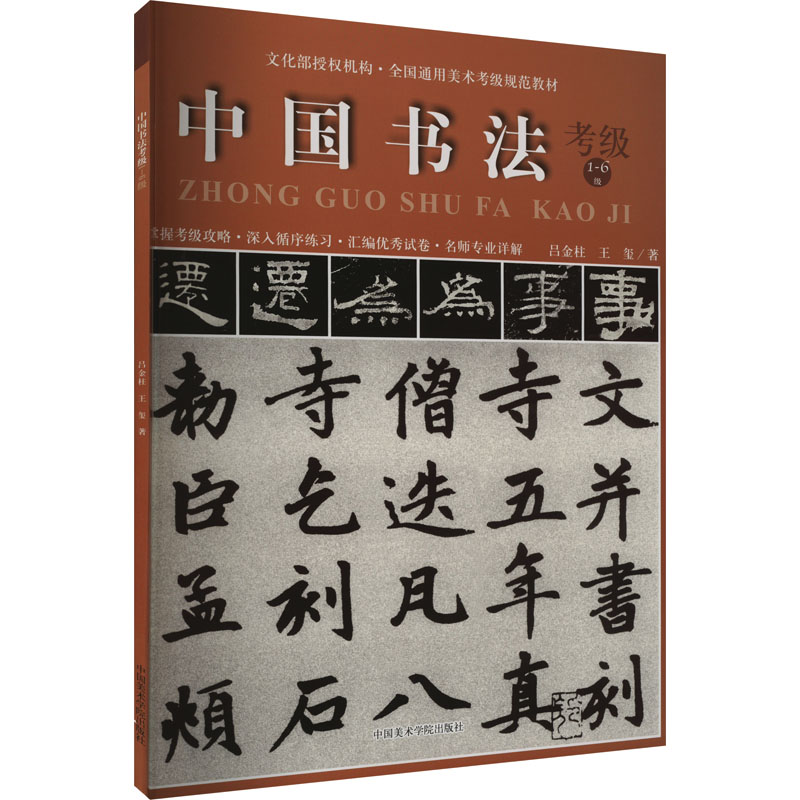 中国书法考级 1~6级 吕金柱,王玺 著 书法理论 艺术 中国美术学院出版社 图书