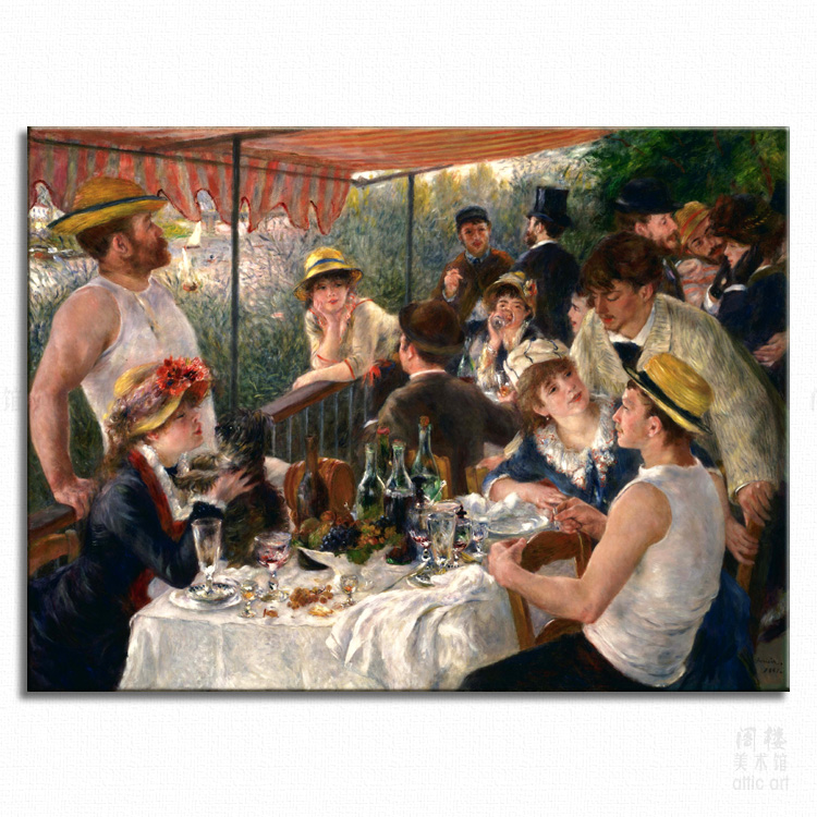 船上的午宴 Renoir 雷诺阿 装饰画艺术家居客厅书房卧室酒吧餐厅