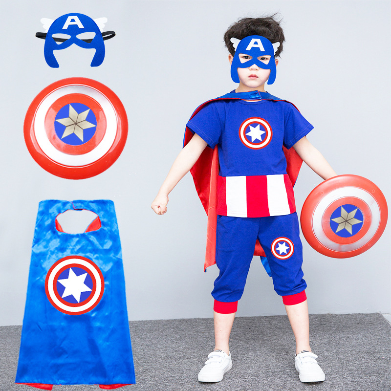 美国队长儿童套装六一节服装幼儿园cosplay角色扮演化妆舞会衣服