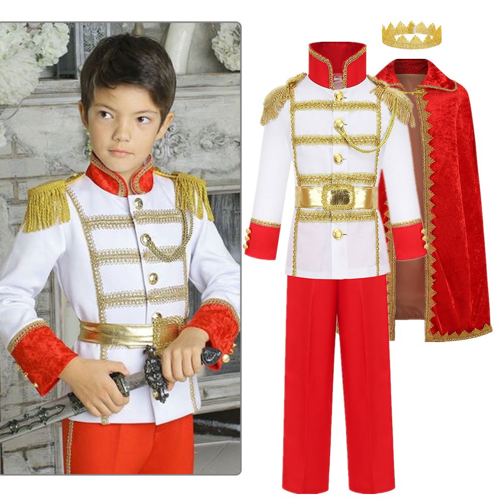 新款六一儿童节幼儿园cosplay外贸衣服小孩白马王子角色扮演服装