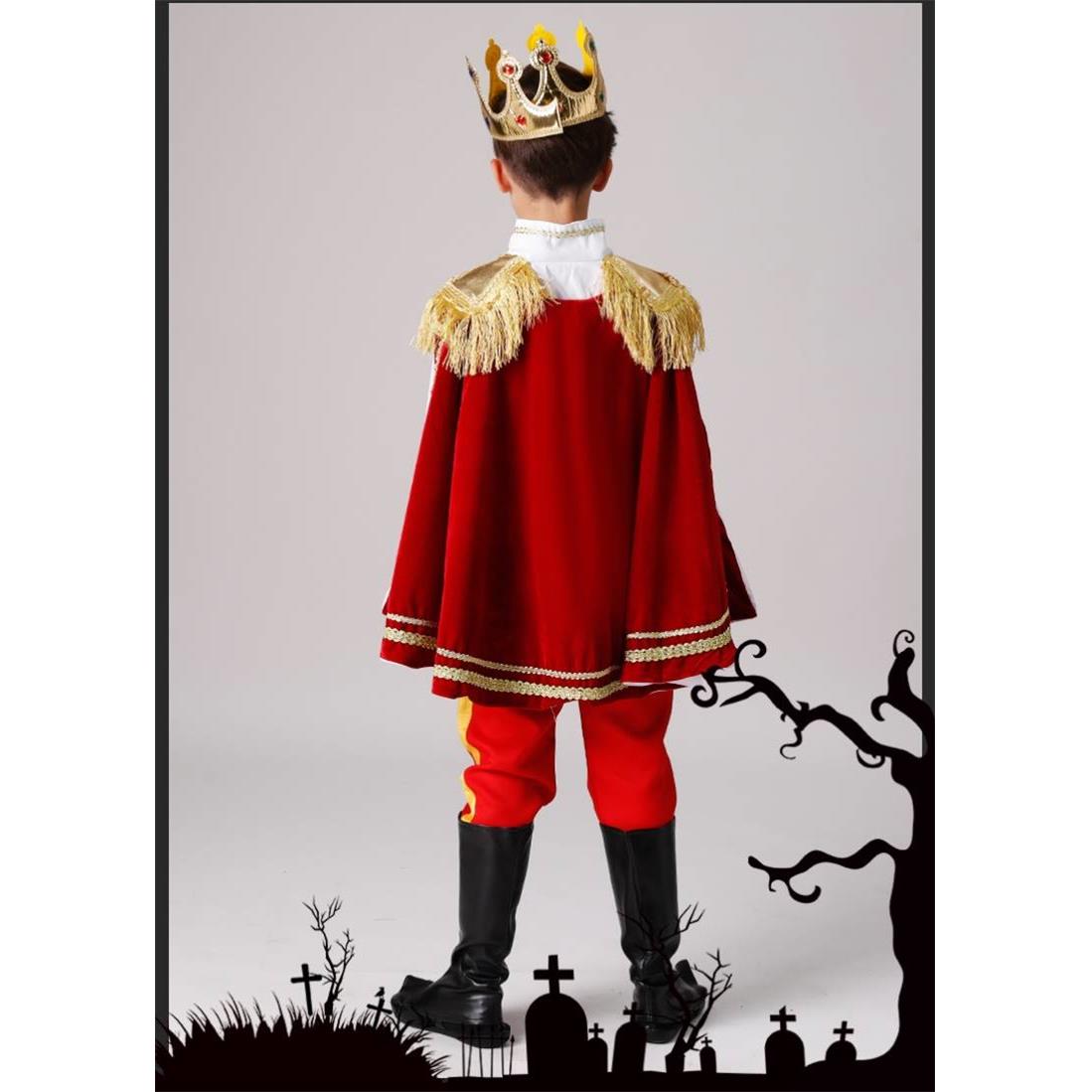 万圣儿童节服装王子演出角色男童cosplay扮演国王表演衣服幼儿园