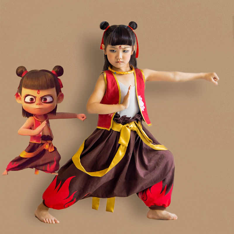 哪咤服装儿童男女cosplay六一节角色扮演套装同款幼儿园表演出服