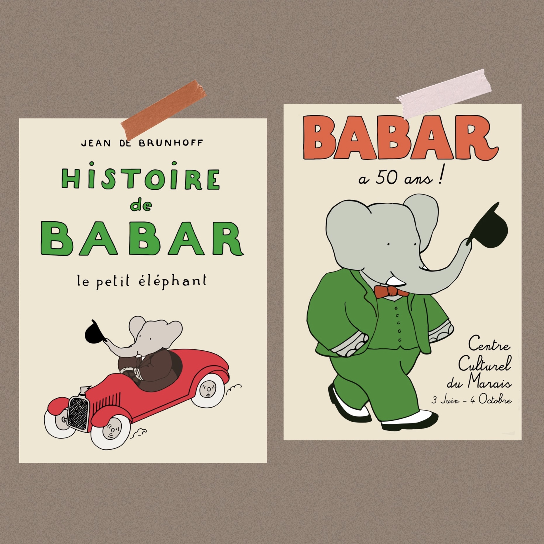 babar 波普小众艺术画可爱大象卡通复古海报 装饰画