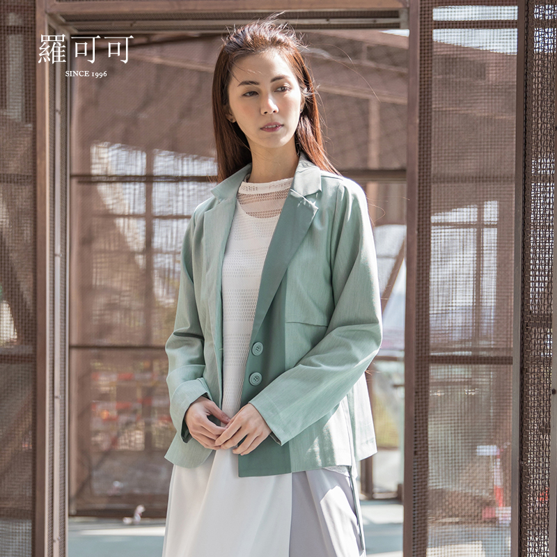 罗可可西装外套女2023秋季新款香港设计师不规则长袖西服上衣J739