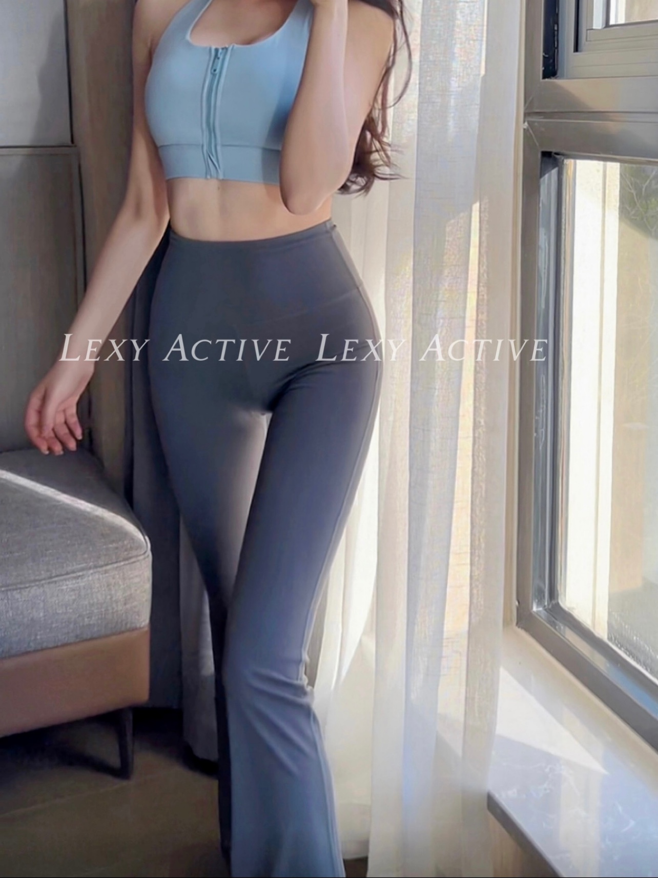 LexyActive赵露思同款韩系春夏新运动高腰紧身收腹健身瑜伽喇长裤