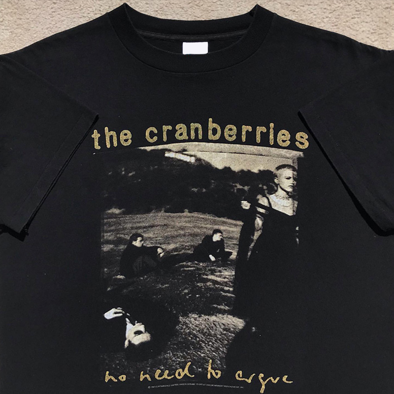 240g！小红莓乐队桃乐丝The Cranberries高街摇滚乐队重磅T恤