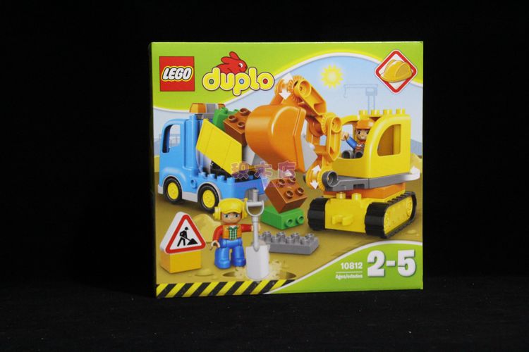 乐高积木lego 10812 儿童益智拼装大颗粒玩具 卡车和挖掘机 10931