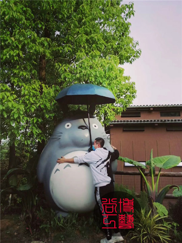 大型玻璃钢龙猫雕塑宫崎骏日本日漫动漫卡通人物模型公仔摆件装饰