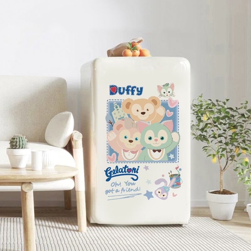 卡通可爱达菲熊复古小型冰箱贴纸创意厨房装饰贴画自黏防水可移除