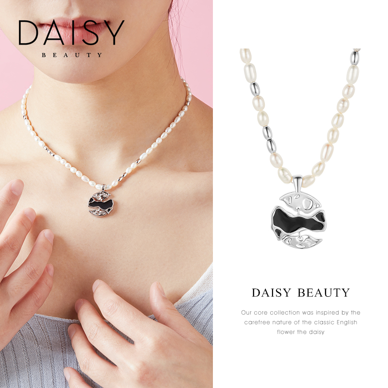 DAISY BEAUTY 珍珠系列 潮酷硬币珍珠项链时尚穿搭单品送女生礼物