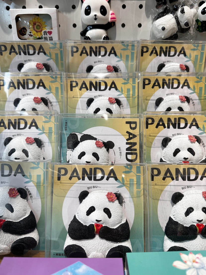 熊猫基地花花冰箱贴树脂磁性卡通可爱成都旅游纪念品周边文创礼品