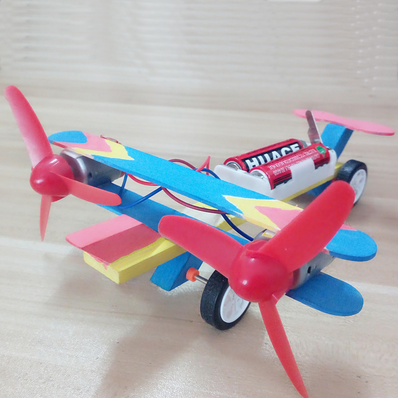 双翼滑行飞机 科技小制作学生手工作业diy材料包科学实验益智玩具