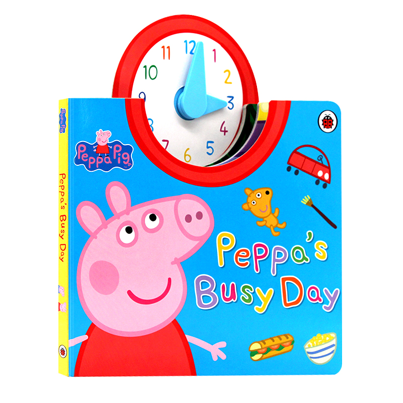 粉红猪小妹忙碌的一天 时钟书英文原版绘本 Peppa Pig Peppa's Busy Day 时间观念认知书小猪佩奇英语读物 启蒙早教亲子互动书籍