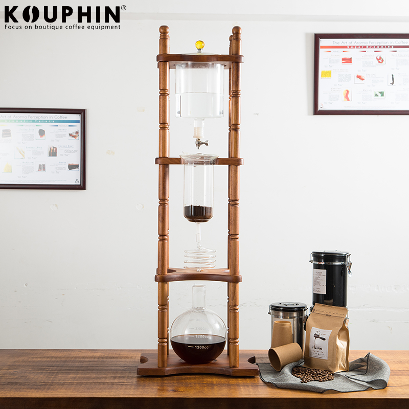 冰滴咖啡壶25人份滴滤式冰酿手动咖啡机大型商用实木手冲冷萃壶
