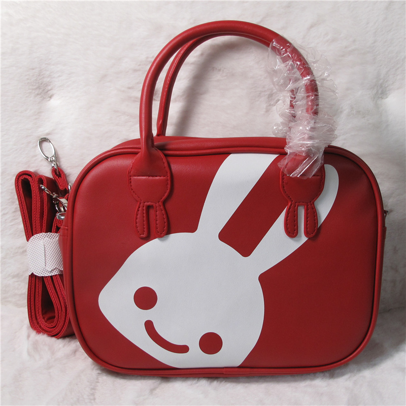 日本购潮牌CUNE 可爱兔子LOGO 通勤出游单肩斜挎包 北京现货