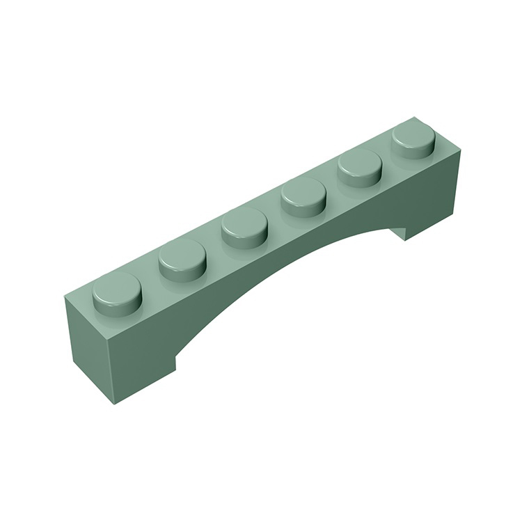 砖友MOC 92950 小颗粒益智积木散件兼容乐高零配件 1x6拱形砖