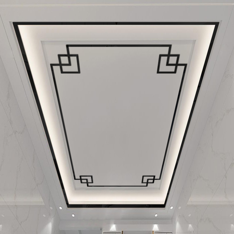 天花板立体墙贴中式吊顶天花板边框装饰条亚克力石膏线顶角压边条