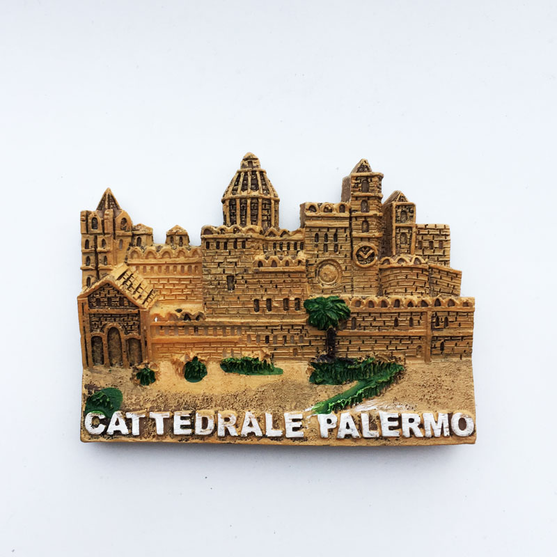 意大利西西里首府巴勒莫主教堂旅游纪念装饰工艺品磁性冰箱贴