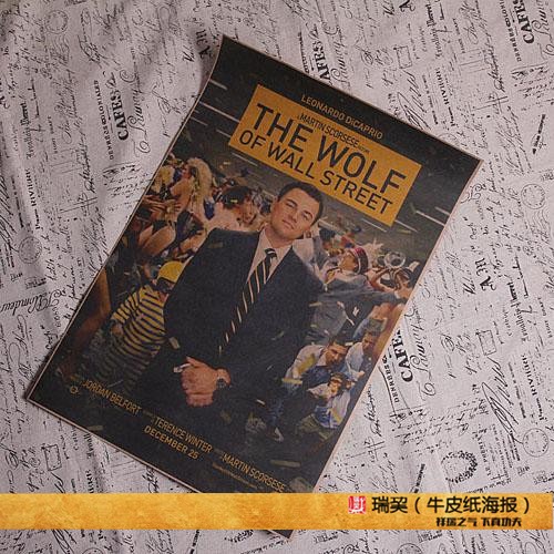 华尔街之狼电影海报 the wolf of wall street 小李子宿舍装饰画