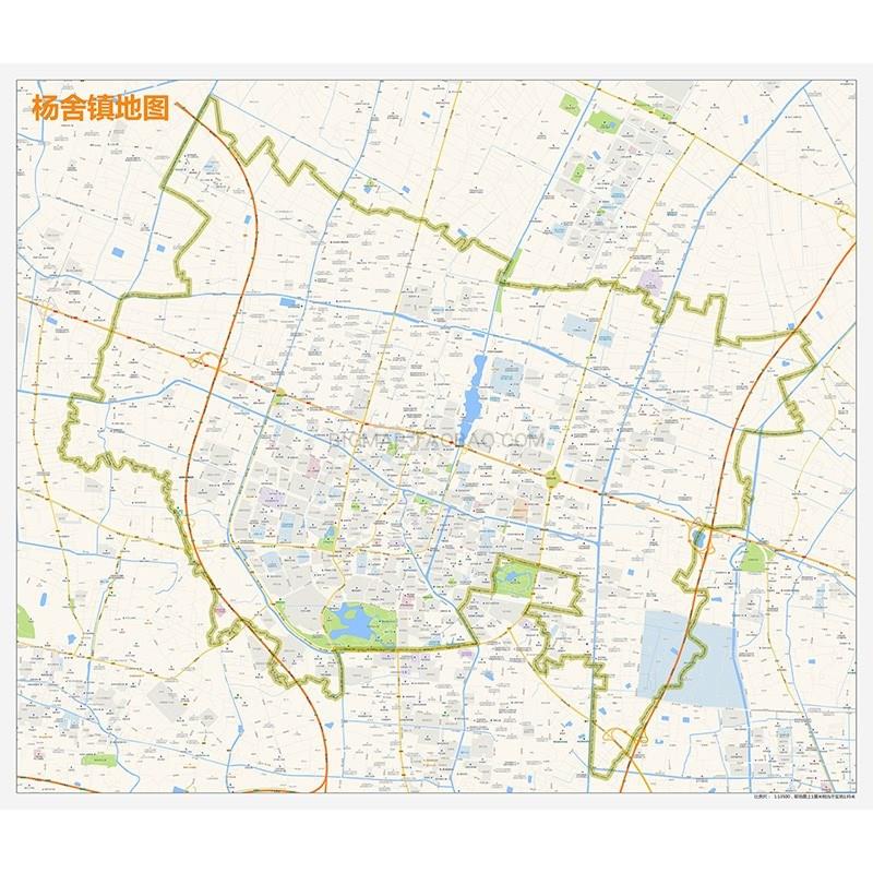 张家港市杨舍镇地图 2022高清定制区县城市交通办公会议室挂图
