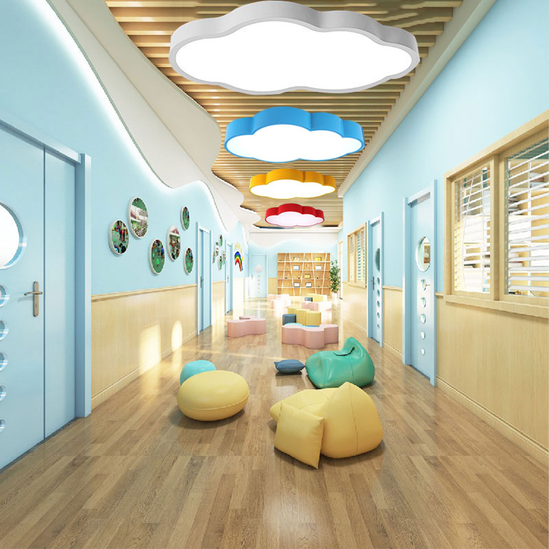 创意LED云朵吊灯母婴店幼儿园大厅吸顶灯培训机构走道造型吊顶灯