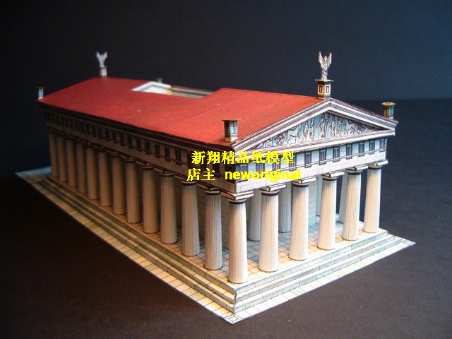 【新翔模型】世界七大奇迹古埃及古希腊雅典奥林匹亚宙斯神庙模型