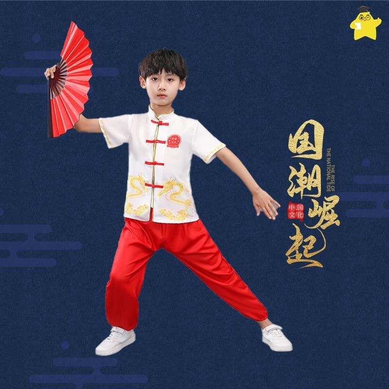 十一国庆节儿童合唱服装爱国诗朗诵D演出服我爱你中国红歌主题表