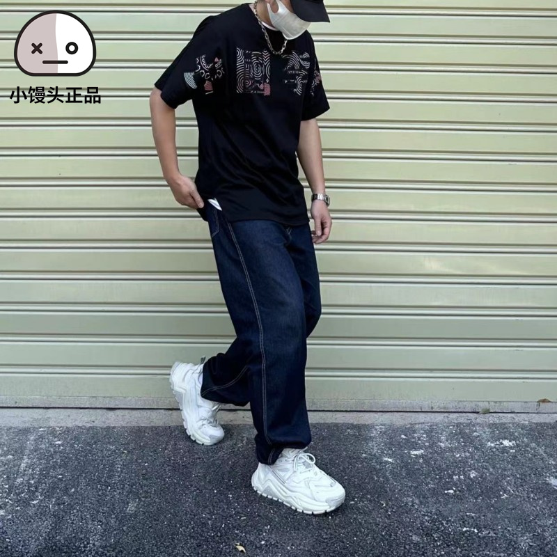 中国李宁男女同款品牌大LOGO圆领时尚休闲宽松短袖T恤AHSS100
