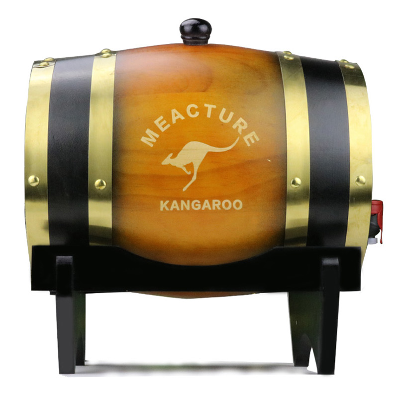 红酒桶装10斤超大瓶澳洲进口大瓶袋鼠橡木桶干红葡萄酒礼盒5L送礼