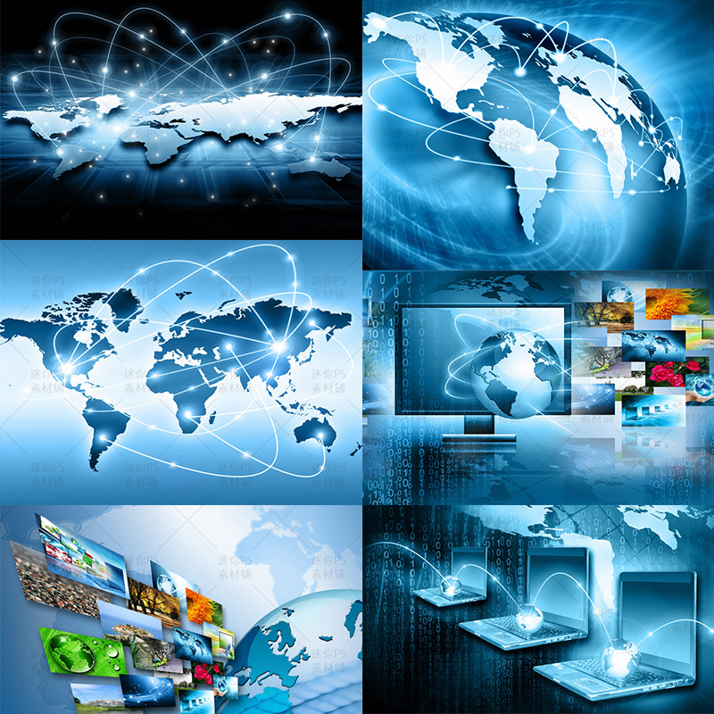 114号全球世界地图企业商务互联网演讲会议PPT幻灯片海报背景素材