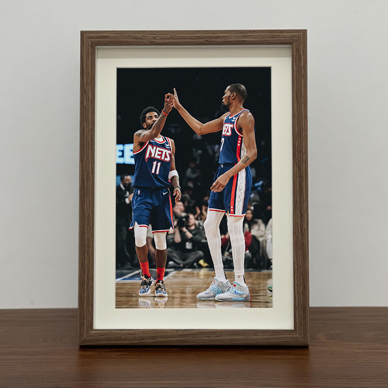 篮网杜兰特欧文纪念相框摆台装饰画NBA球星海报照片挂画生日礼物