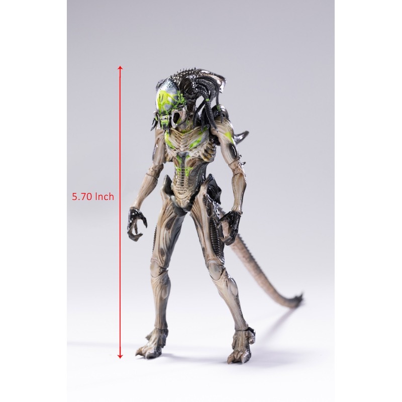 HIYA海雅迷你系列1/18异形大战铁血战士2 战损异形超可动人偶模型