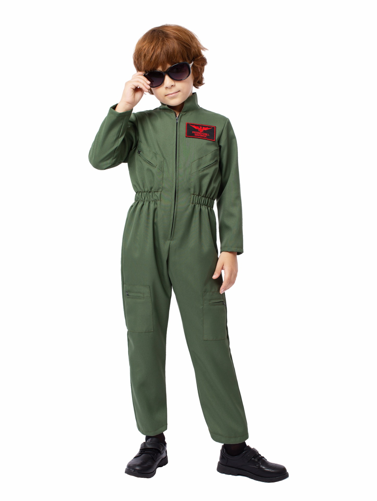 万圣节狂欢节新款战斗机飞行员角色扮演cos儿童舞台幼儿园表演服