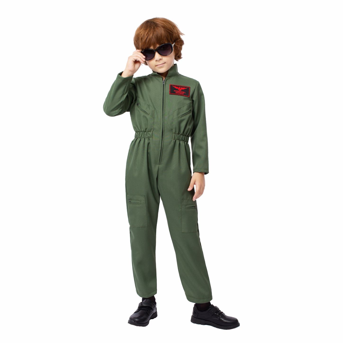 万圣节狂欢节新款战斗机飞行员角色扮演cos儿童舞台幼儿园表演服