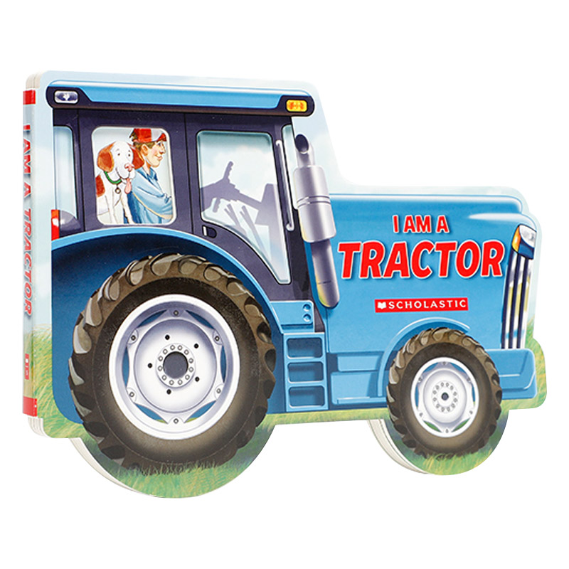 英文原版 I am a Tractor 我是一个卡车司机 拖拉机 儿童英语启蒙认知纸板游戏异形书 英文版 进口英语原版书籍