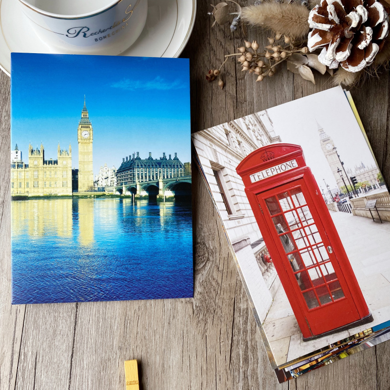 30张明信片伦敦地标建筑卡片大本钟泰晤士河畔英伦风情纯净版卡片