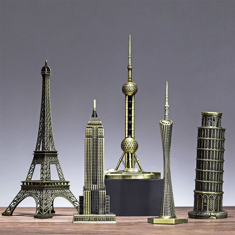 上海东方明珠塔模型纪念品广州小蛮腰巴黎塔模型伦敦钟地标建筑