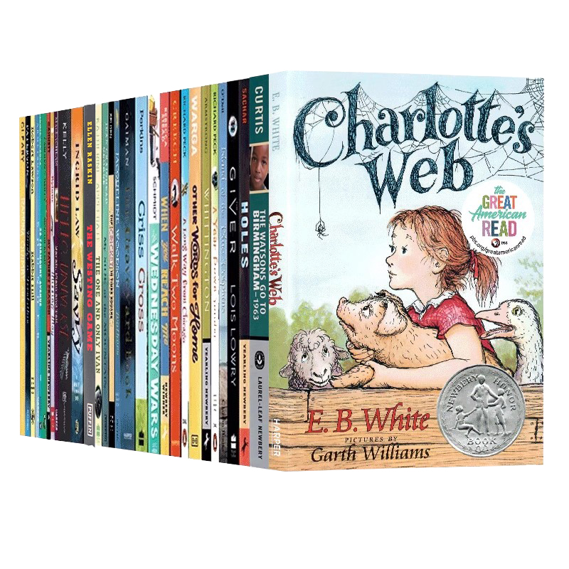 Newbery纽伯瑞获奖书单30册英文原版书籍夏洛的网英语原版charlotte's web别有洞天Holes经典儿童青少年文学小说蓝思指数560L-790L