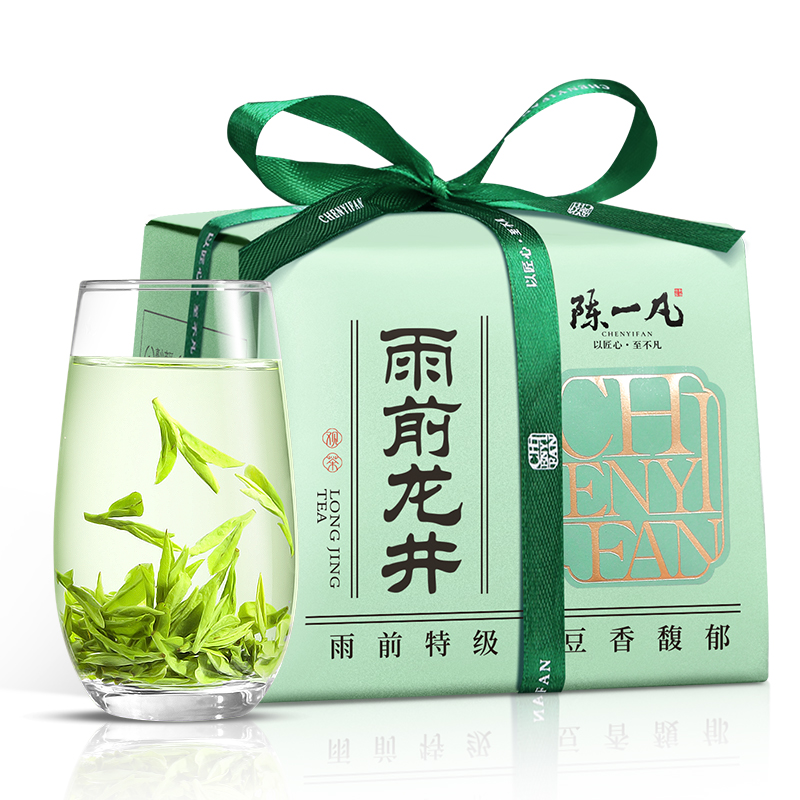 陈一凡 龙井茶茶叶绿茶雨前特级龙井浓香型春茶杭州绿茶纸包200g