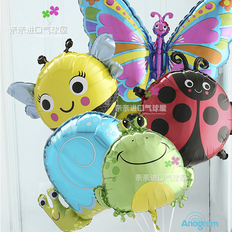 。美国进口Anagram铝膜卡通气球装饰 动物系列铝箔气球玩具儿童生