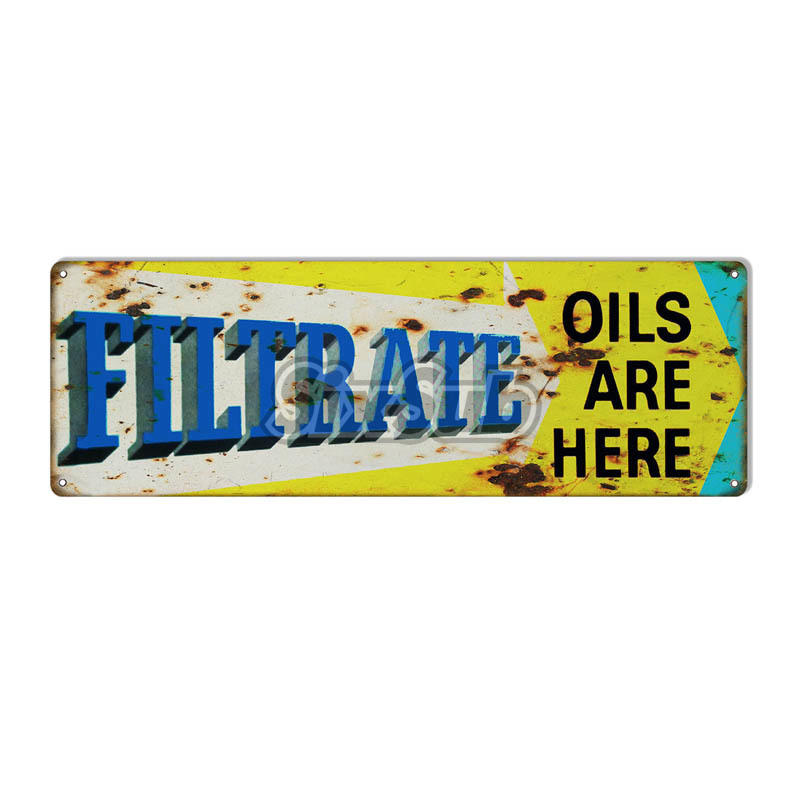 Filtrate Oils Are Here 摩托车汽车复古贴纸贴花# 027047