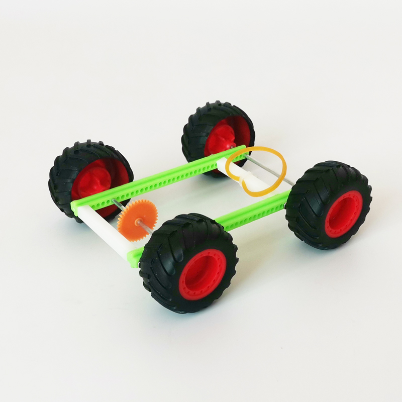 橡皮筋动力小车科技制作小发明科学实验玩具小学五年级科学课材料