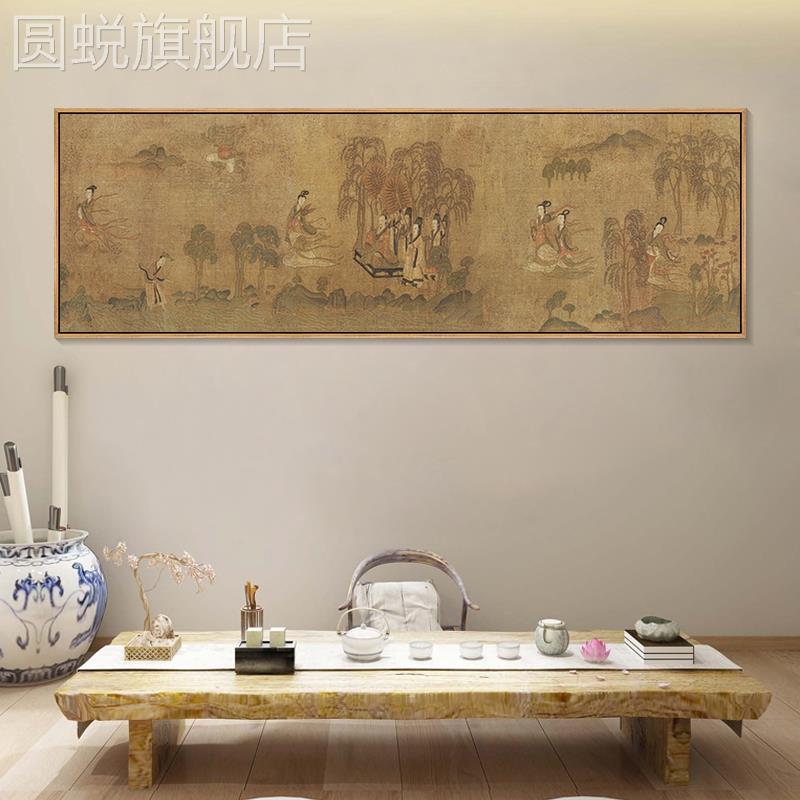 新款洛神赋图中国十大传世名画新中式客厅壁画复古国画古典装饰画