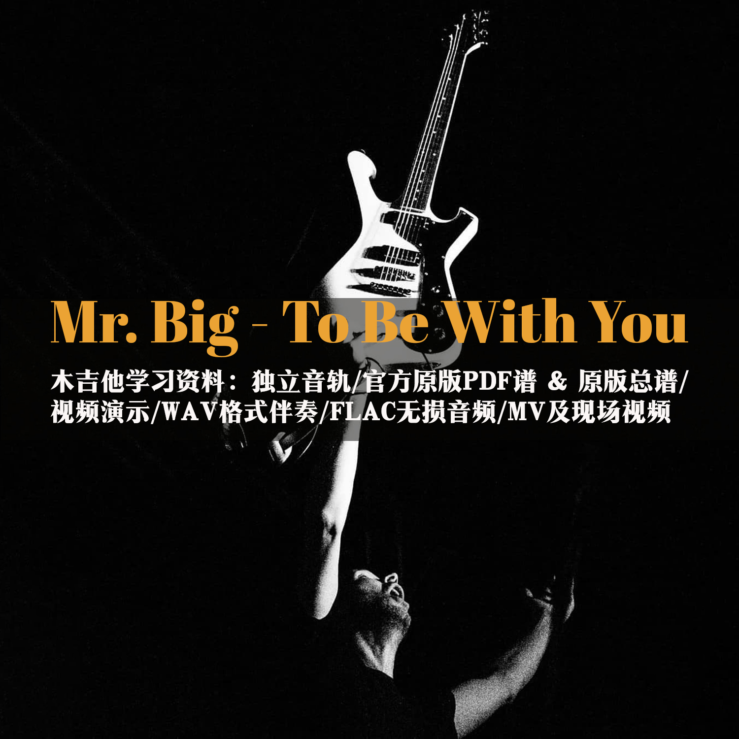 Mr. Big - To Be With You木吉他教学独立音轨官方原版谱总谱伴奏