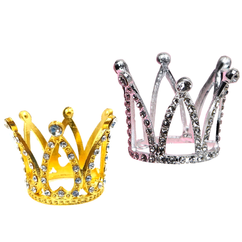 迷你小皇冠水晶钻石珍珠蛋糕装饰皇冠摆件儿童女孩公主生日插件