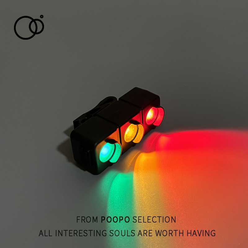 创意红绿灯信号灯安全警示灯USB充电强光尾灯夜跑骑行装备配件