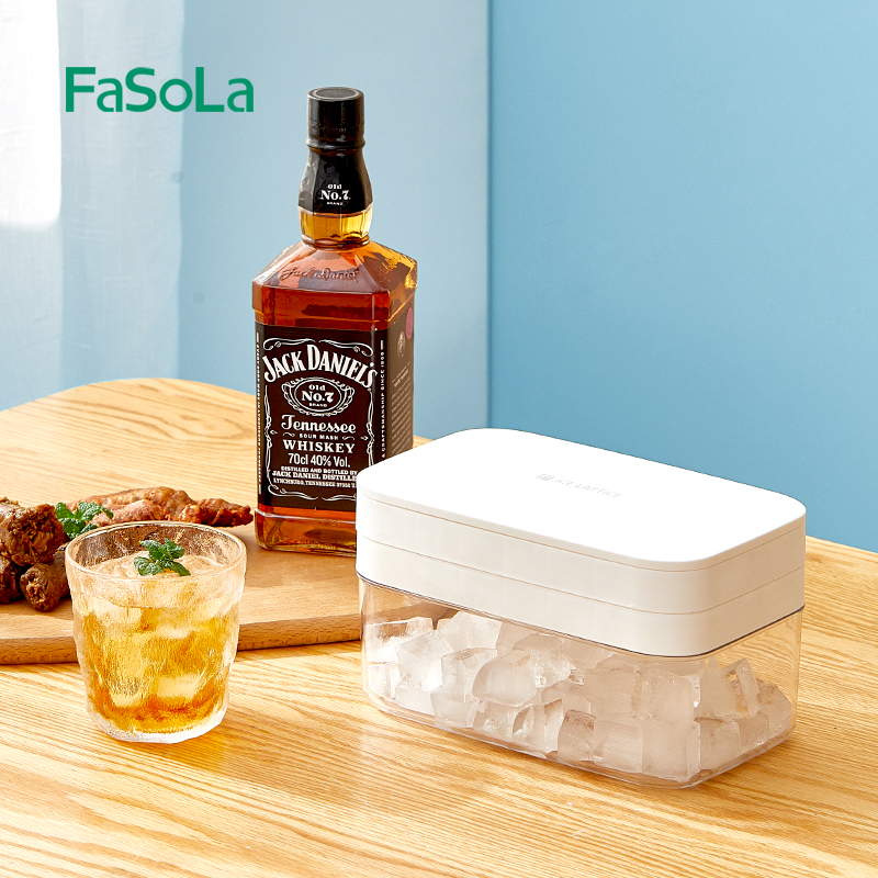 日本FaSoLa制冰盒冻葡萄冰球模具冰箱食品级大容量冰块冰格制冰器