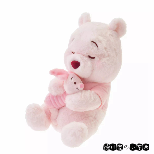 日本代购 小熊维尼与小猪 2024年 樱花 粉色 可爱 毛绒公仔 娃娃