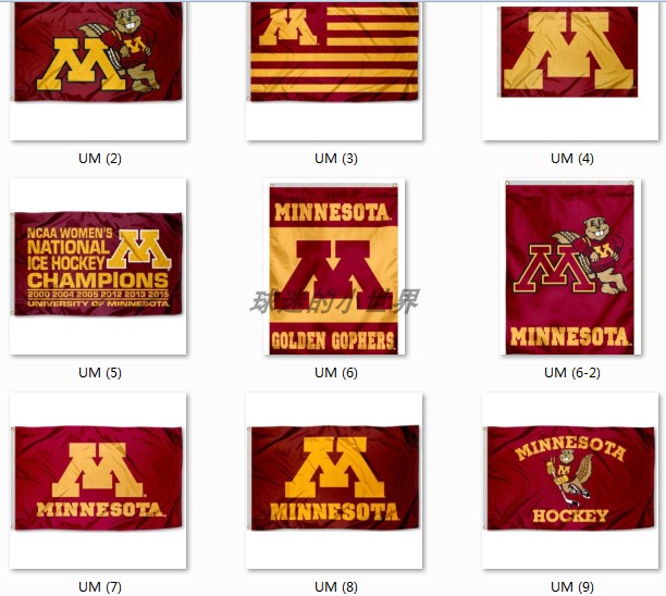 University of Minnesota Flag美国明尼苏达大学名校海报旗帜