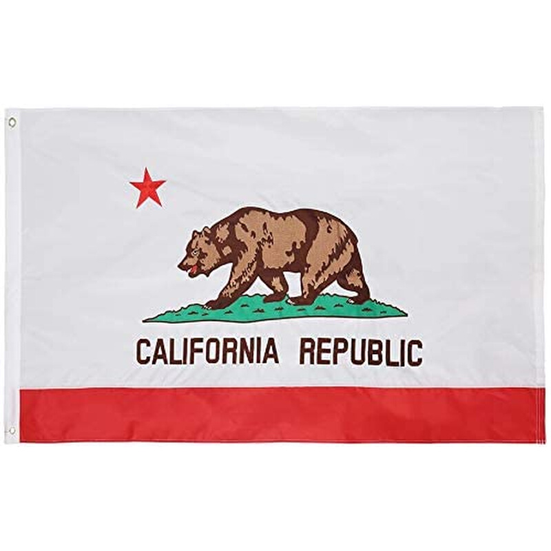。加州旗帜 美国州旗 加利福尼亚州旗 4号涤纶旗 California Flag